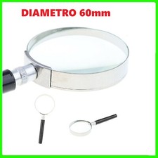 LENTE DI INGRANDIMENTO CRISTALLO 60 MM LETTURA DIOTTRIE FRANCOBOLLI MODELLISMO