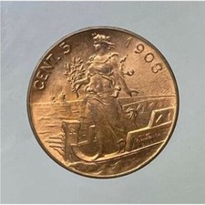 5 CENTESIMI 1908 PRORA