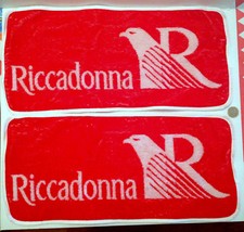 2 TOVAGLIETTE IN SPUGNA DI COTONE MARCHIATE RICCADONNA - VINTAGE-