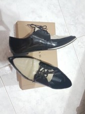 Scarpe derby punta vernice bicolor avorio nero zara bianco 37 franchi