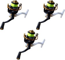 Mulinello Pesca Spinning Trota Lago Bolognese Fiume Kit 3 Mulinelli Mod. 1000