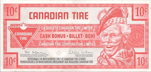 Canadian tire money cent - canadian, 10