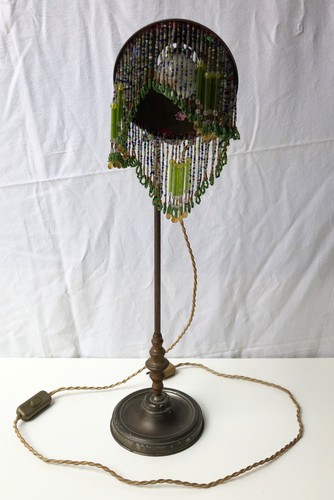Lampada metallo con perline - in,