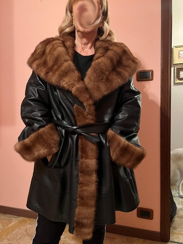 Giacca pelle con bordi - di,