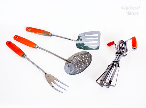 Orange handle utensils - orange,