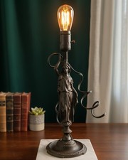 Lampada Statuetta Bronzo E.G