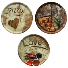 Set 3 piatti pizza olive