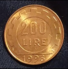 Moneta da 200 Lire del 1998