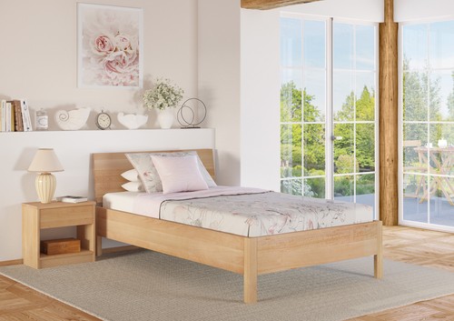Letto singolo legno - letto, in
