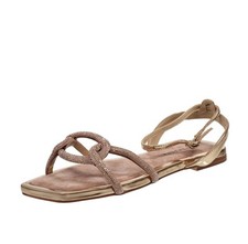 Alma En Pena Sandali Bassi In Strass Con Cinturino Rosa - Taglia 40 Scarpe Donna