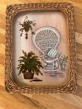 Vintage 70’s Boho Wicker Fan