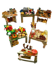 Banchi Mestieri per Pastori Alti Cm 9/10 Macellaio Falegname Calzolaio Salumiere