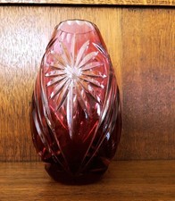 VASO ROSSO RUBINO CRISTALLO DI