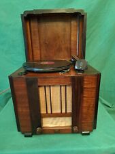 Rara RADIO D'EPOCA TELEFUNKEN 547 Giradischi 78 Vintage Valvole 1934 FUNZIONANTE