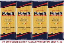PASTA SPAGHETTONI CHEF DI SEMOLA DI GRANO DURO SICILIANO 100% POIATTI N°4B  KG 4
