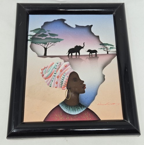 Arte africana donna elefanti - arte,