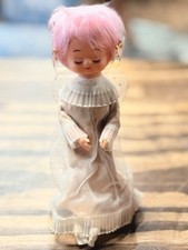 Ornamento angelo capelli rosa