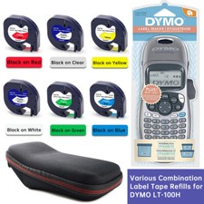 Nastro etichette plastica/carta compatibile per Dymo LetraTag 91201 12267 12mm LT-100H