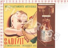 C7805 PUBBLICITA 1950ca SADIVIT LATTE ARTIFICIALE ALIMENTI DIETETICI INTEGRATI 