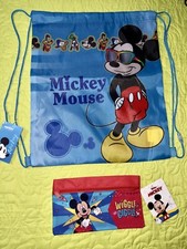 Sacca Sport Scuola Palestra Adulti Bambini Zaino Disney Mickey Mouse Portapenne