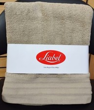 telo BAGNO doccia asciugamano grande in spugna COTONE LIABEL ELISA 90x140 BEIGE