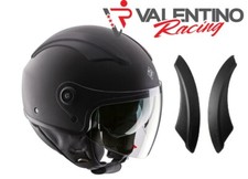 CASCO TUCANO DEMI JET EL TOP NERO OPACO CARBONE CON DOPPIA VISIERA MIS. M