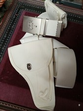 CINTURONE TELATO BIANCO SERVIZIO DI MARE POLIZIA DI STATO ANNI 80 RARITÀ