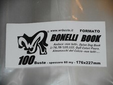 100 BUSTE WR "BONELLI BOOK" 176x227 mm x Dyd Book S.Book AF DK HC Edicola Audace