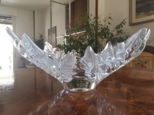 vaso/ciotola Lalique, cristallo trasparente, 45cm x 25cm x 20, mai usato