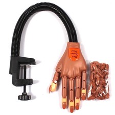 Flessibile Nail Art Pratica Allenamento Modello Allenatore Mano con100 Refit Sostituisci Punta