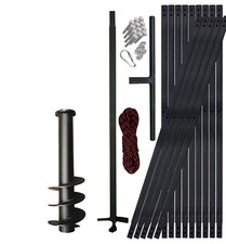 PWSAM Trapano per Pozzi Trivella Manuale Perforatrice Terreno 120mm 15 M