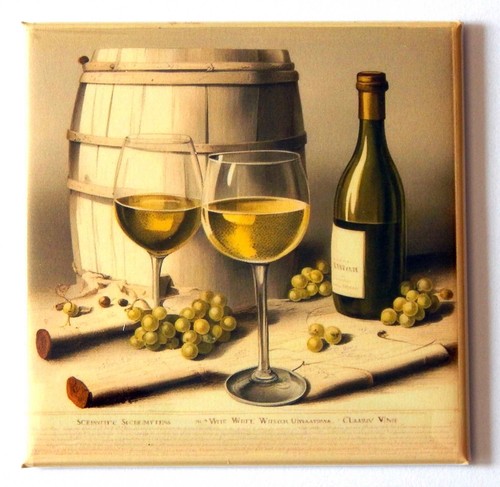 Magnete frigo vino bianco - magnete,