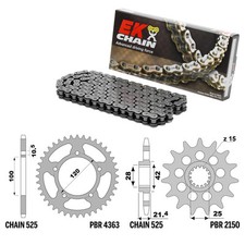 APRILIA SL SHIVER 750 2007-2014 catena corona pignone kit 525 PBR EK1101G