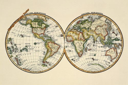 Stampa poster vintage 1860