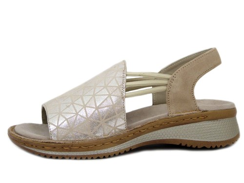 Sandali donna pelle beige - sandali,