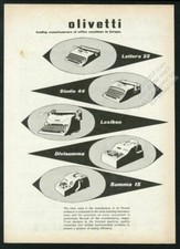 1954 Olivetti Lettera 22 Studio 44 Lexikon macchina da scrivere Divisumma Summa stampa pubblicità