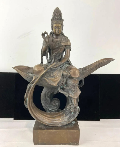 Antica statua cinese buddha - statua,