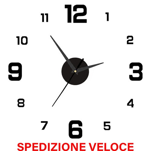 Orologio parete adesivo 3d - orologio, da