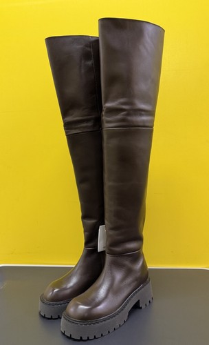 Stivali mango pelle marrone - mango, in