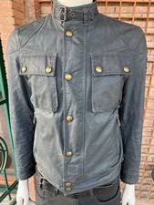 Giacca BELSTAFF RACEMASTER blu navy cotone cerato 46 ITA 36 UK S SPEDIZIONE GRATUITA
