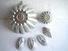 LOTTO VECCHI STAMPINI PER DOLCI BISCOTTI BUDINI, IN ALLUMINIO - VINTAGE