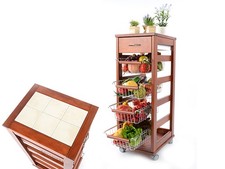 Carrello Salvaspazio Ciliegio