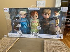 Frozen Disney Animator's Collection, Anna-Elsa-Kristoff Deluxe Set Regalo 10 Pezzi