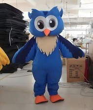 Costume mascotte gufo blu