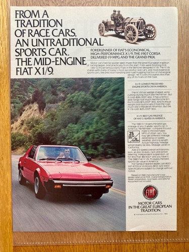 Fiat bertone 1980 auto - x1/9,