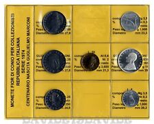 REPUBBLICA ITALIANA - ITALIA - SERIE MONETE ANNO 1974 CON 500 LIRE MARCONI - FDC