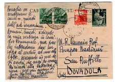 INTERO POSTALE LIRE 2 + INTEGRAZIONE DA FORLÌ PER DOVADOLA