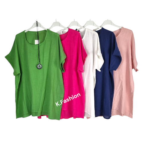 Top blusa donna 100 - %, cotone