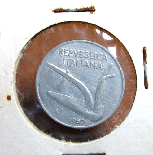 Moneta dieci lire italia - italia, 1953