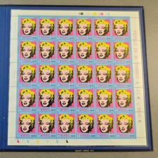 2003 FRANCIA - ANDY WARHOL - MARYLIN MONROE - FOGLIO INTERO 30 V. MNH** BOLAFFI